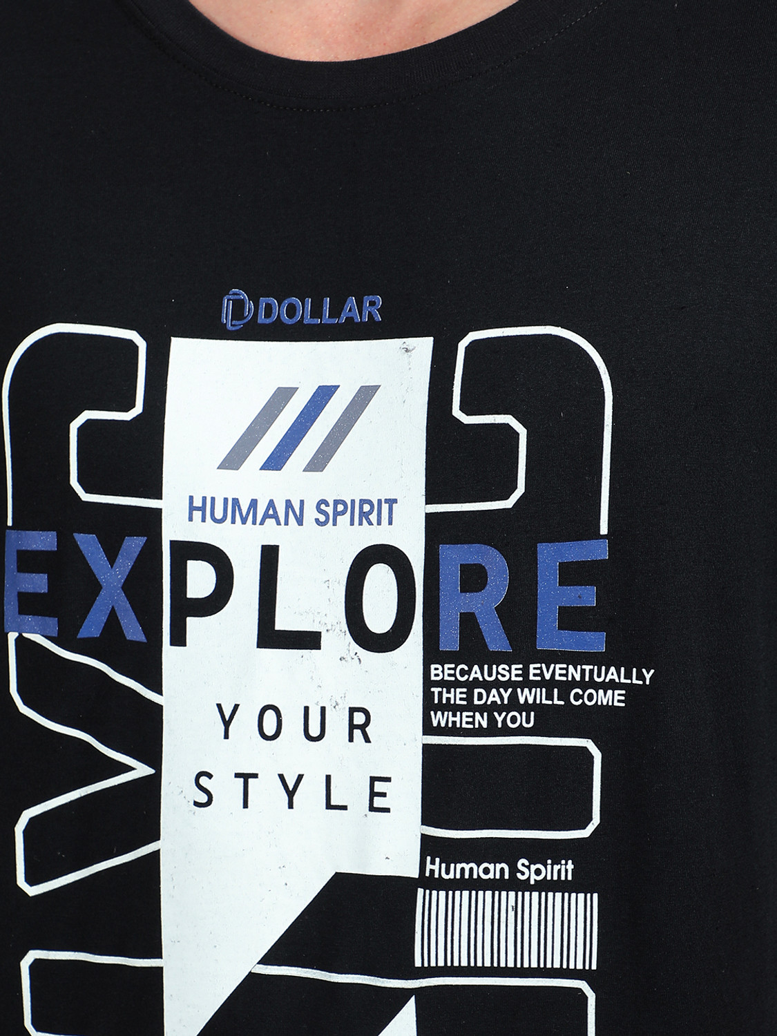 Image of Dollar Printed Men Round Neck Multicolor T-Shirt