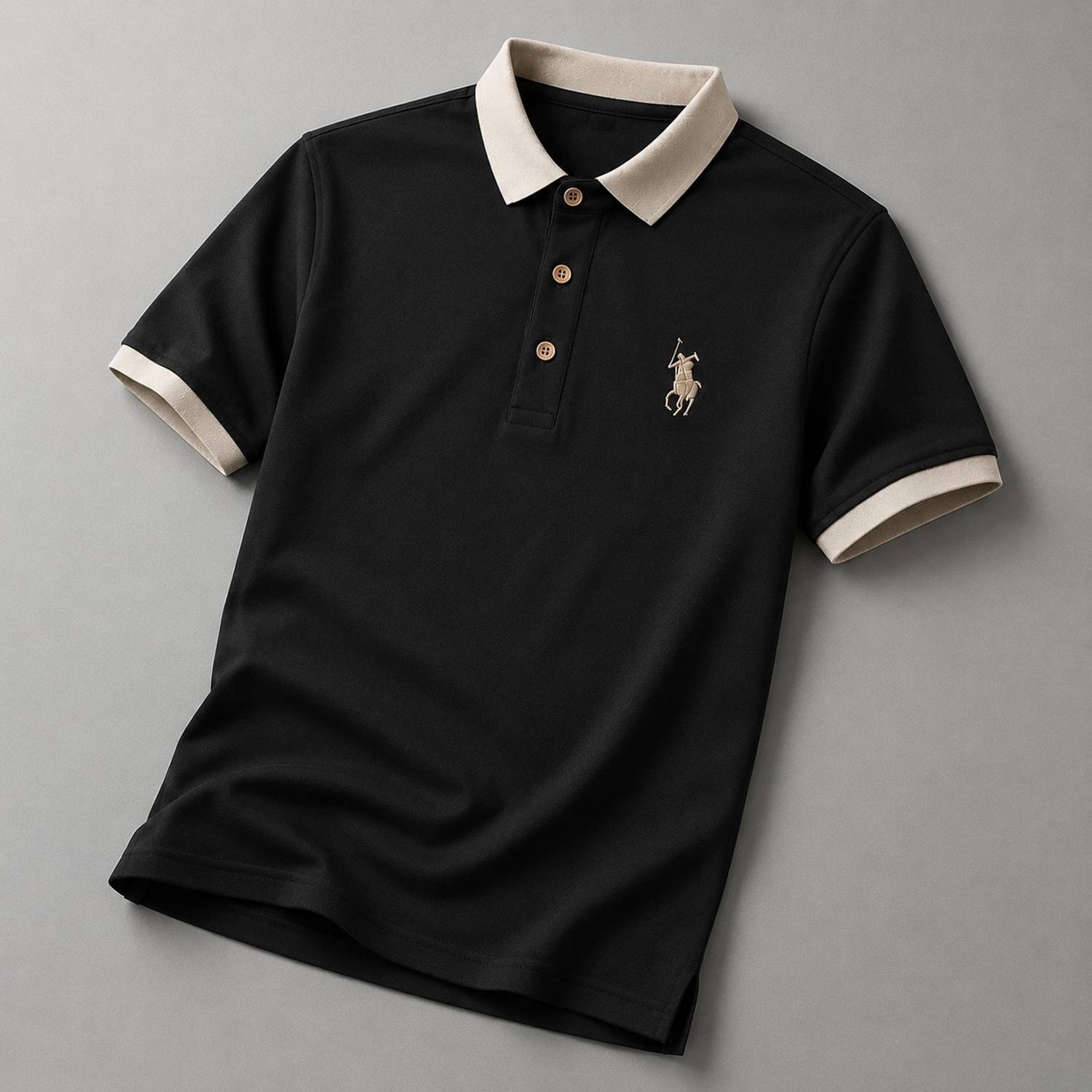 TAILORSTITCH Men Short Sleeve Embroidered Sweatshirt - Image 3
