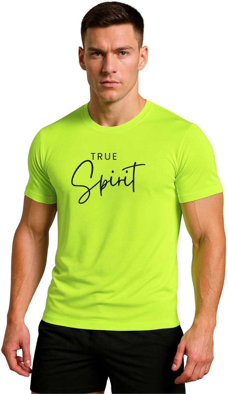 3colors Printed Men Round Neck Green T-Shirt