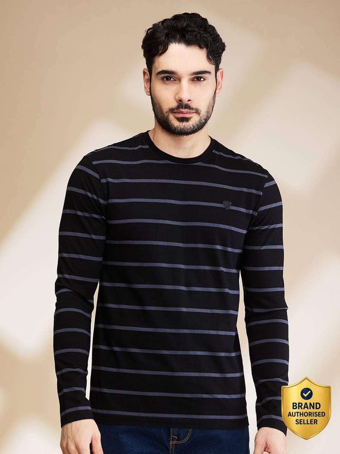 BEING HUMAN Printed Men Crew Neck Black T-Shirt