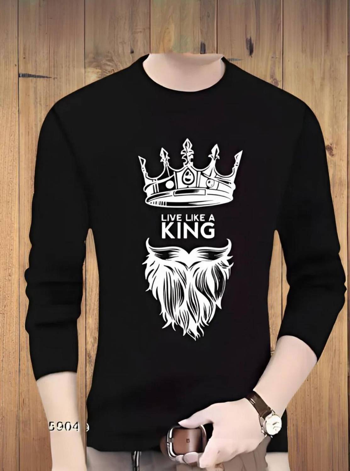 baquax Graphic Print Men Round Neck Black T-Shirt