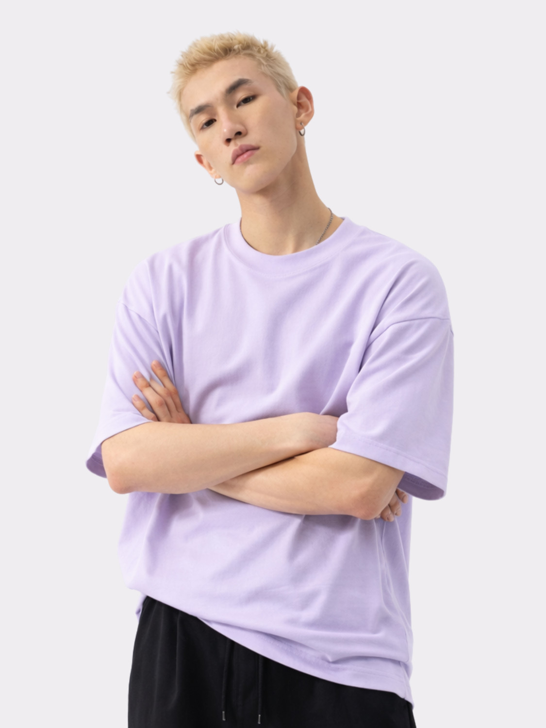 Image of FAS RS TREND Solid Men Round Neck Purple T-Shirt