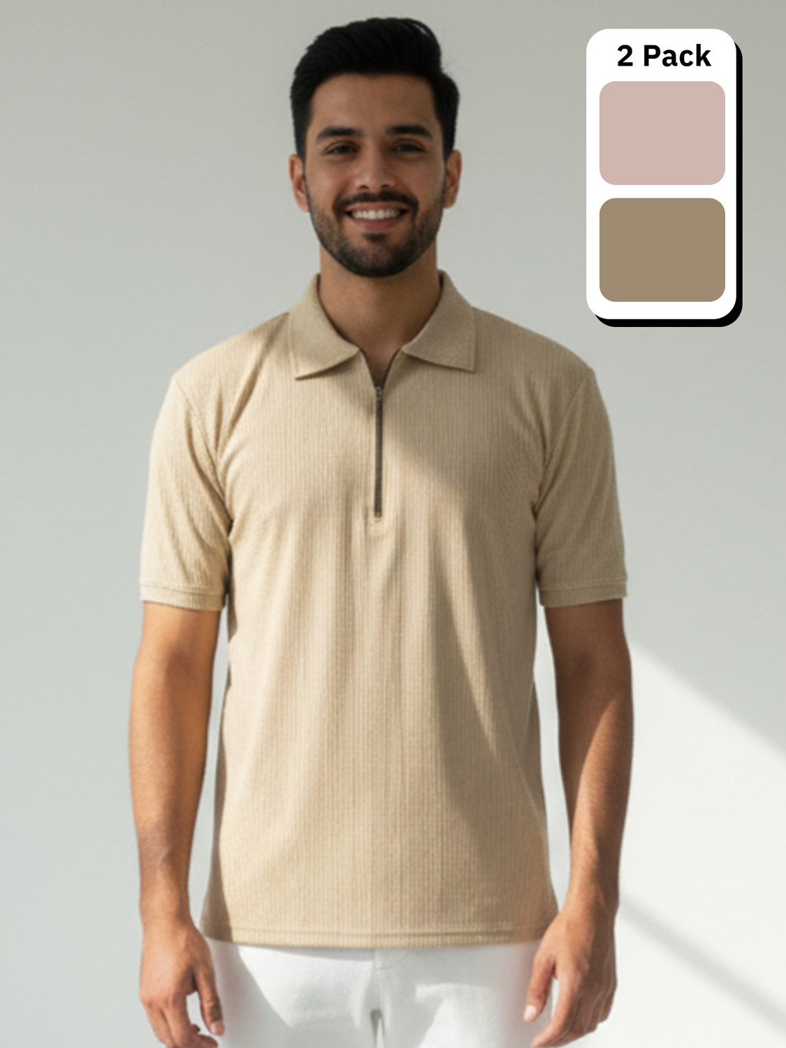 Image of Dollar Solid Men Polo Neck Multicolor T-Shirt