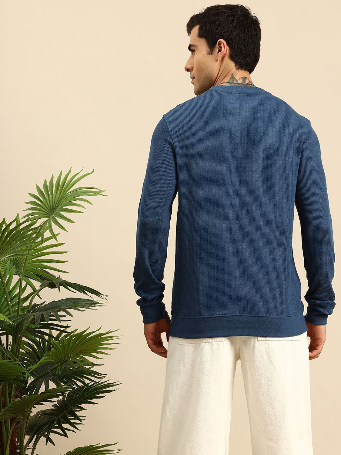 Image of Mast & Harbour Full Sleeve Solid Men Sweatshirt
