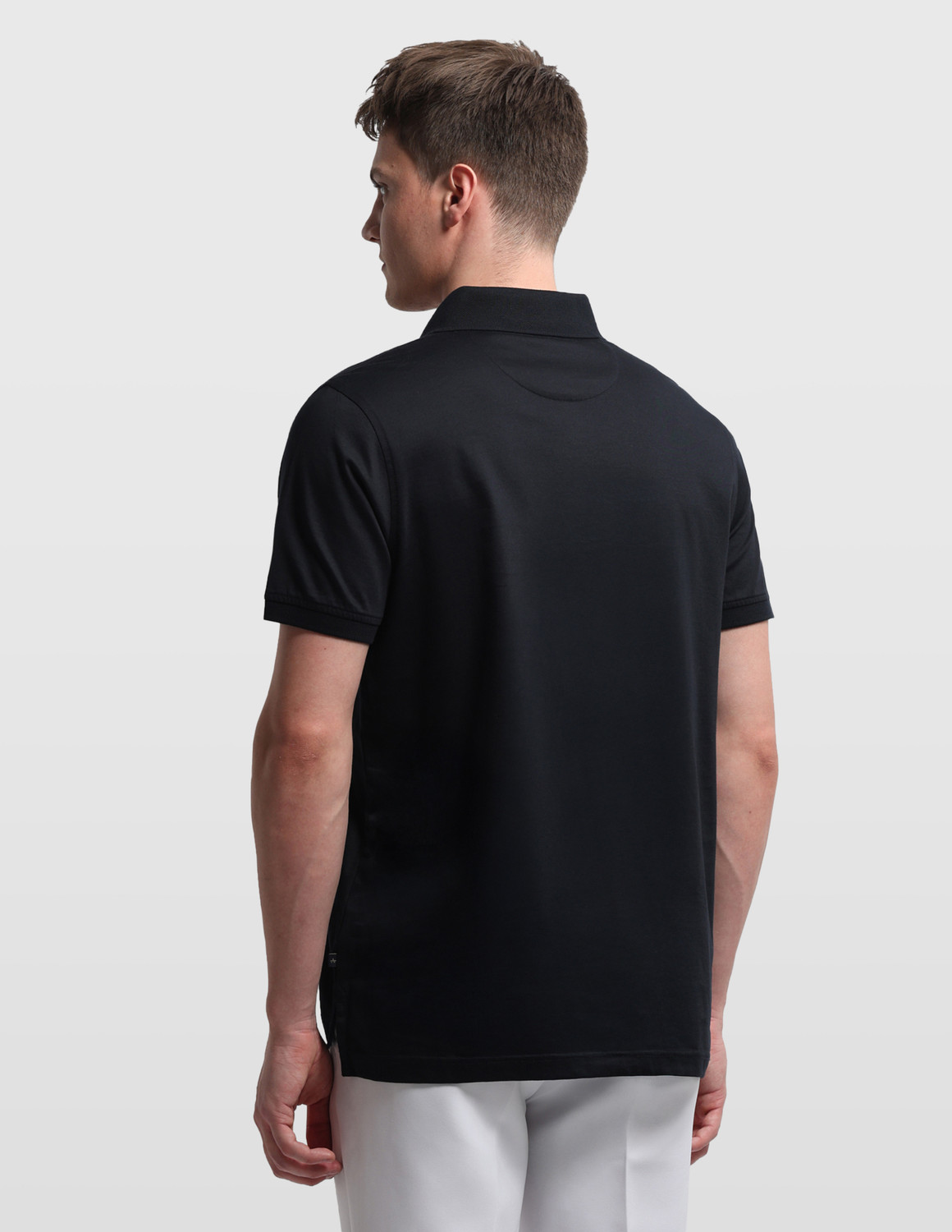 Image of ARROW Solid Men Polo Neck Black T-Shirt