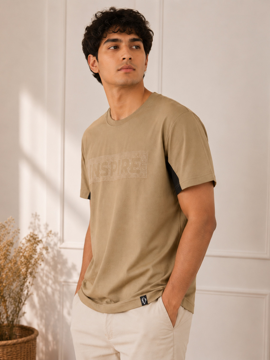 Image of Dollar Typography Men Round Neck Multicolor T-Shirt