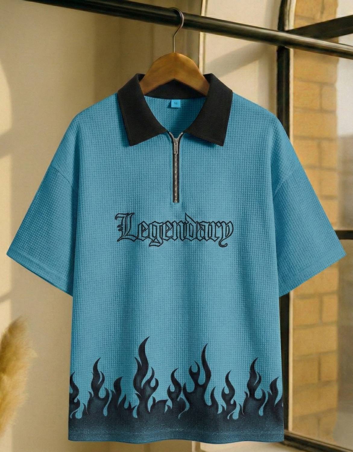 Try Men Polo Neck Blue T-Shirt