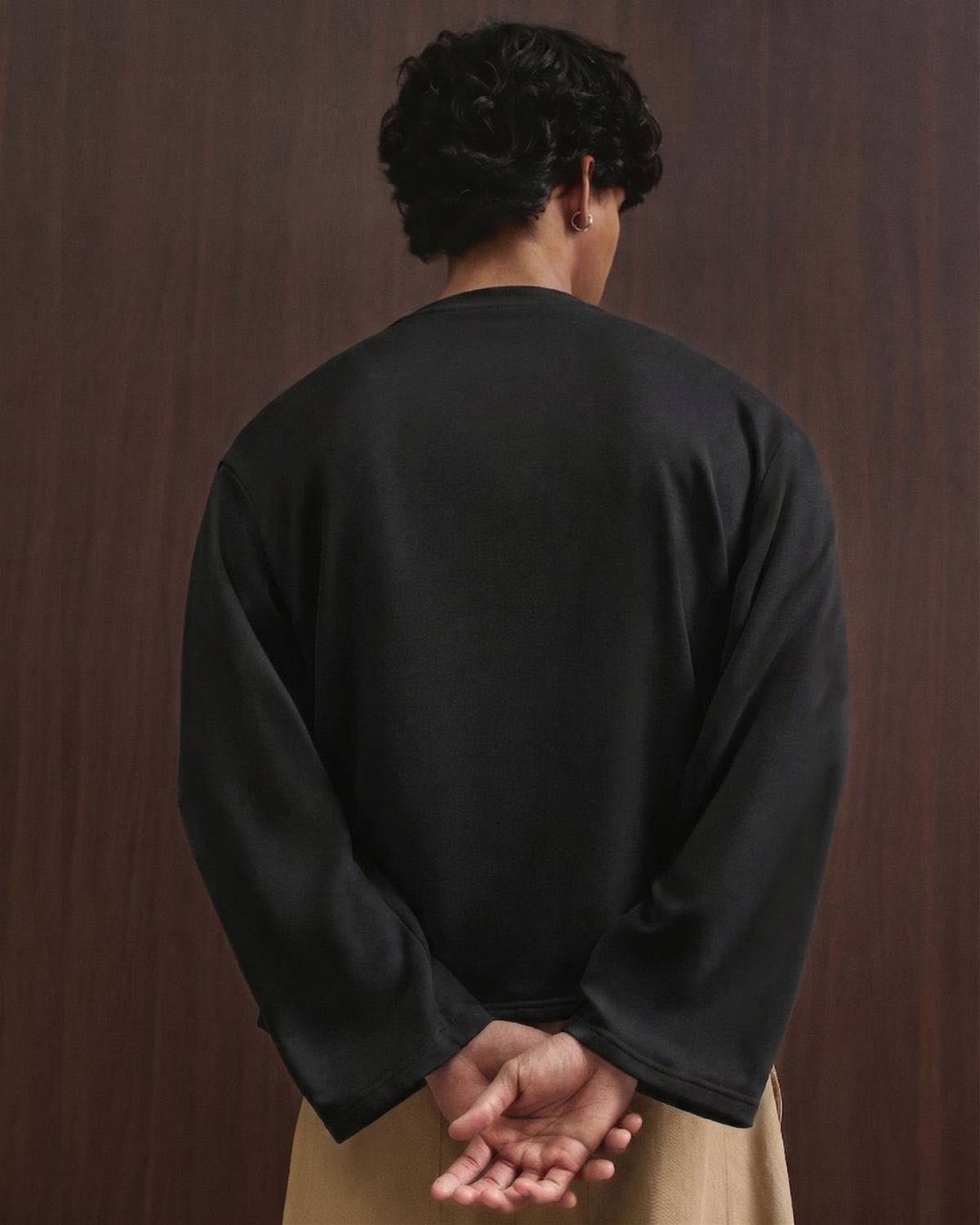 Cloth N Code Black Men's Crew Neck T-Shirt - Image 3