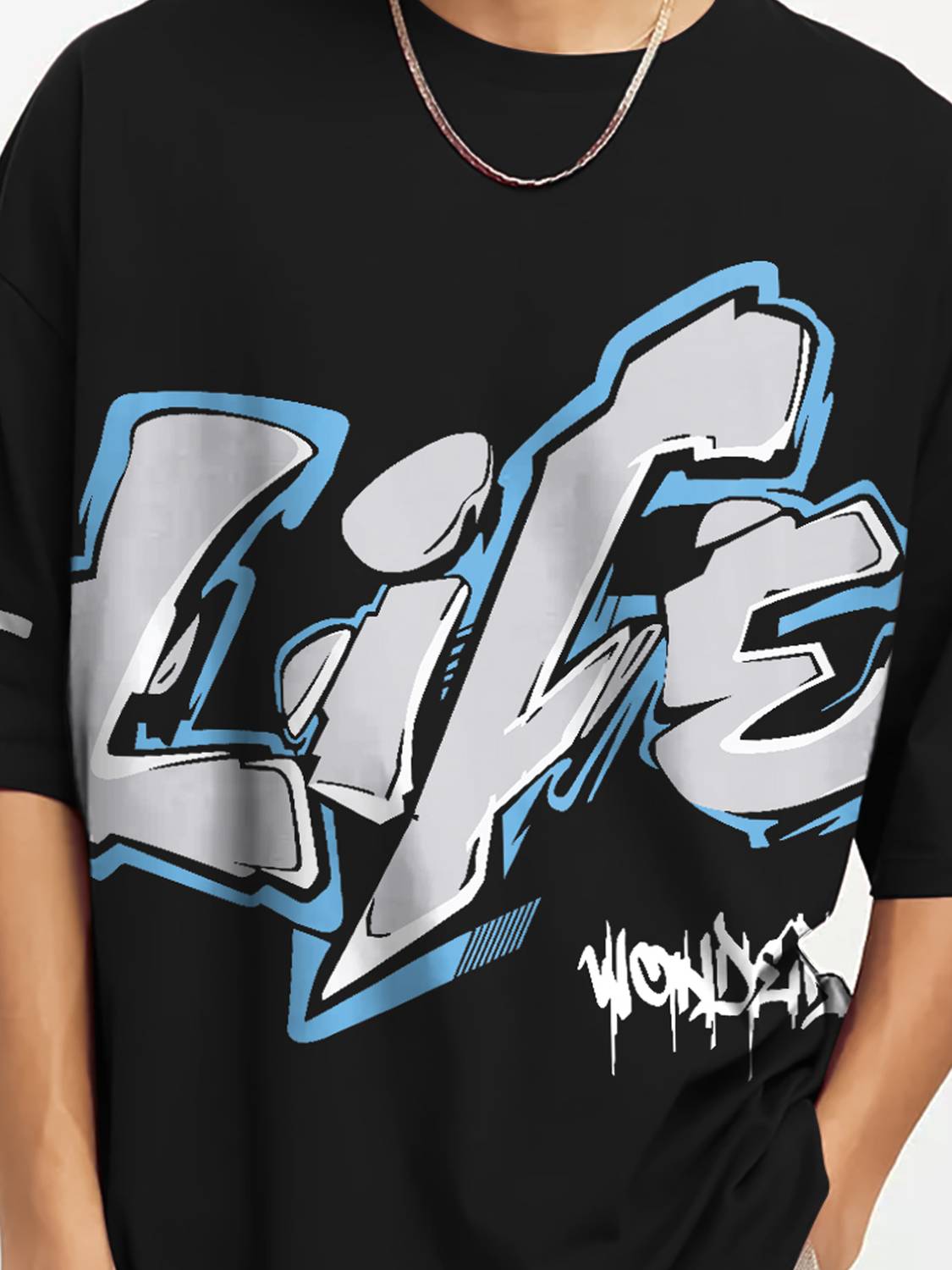 Jump Cuts Printed Men Round Neck Black, Grey T-Shirt - Buy Jump