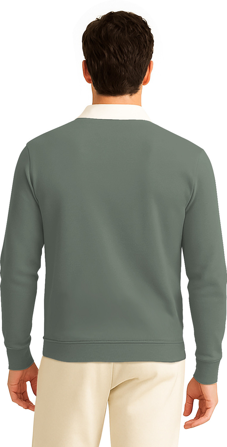 Image of Bullmer Solid Men Polo Neck Dark Green T-Shirt