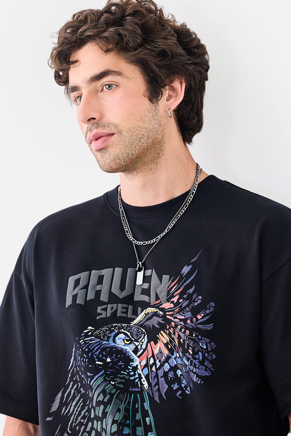 Image of Snitch Graphic Print Men Round Neck Black T-Shirt