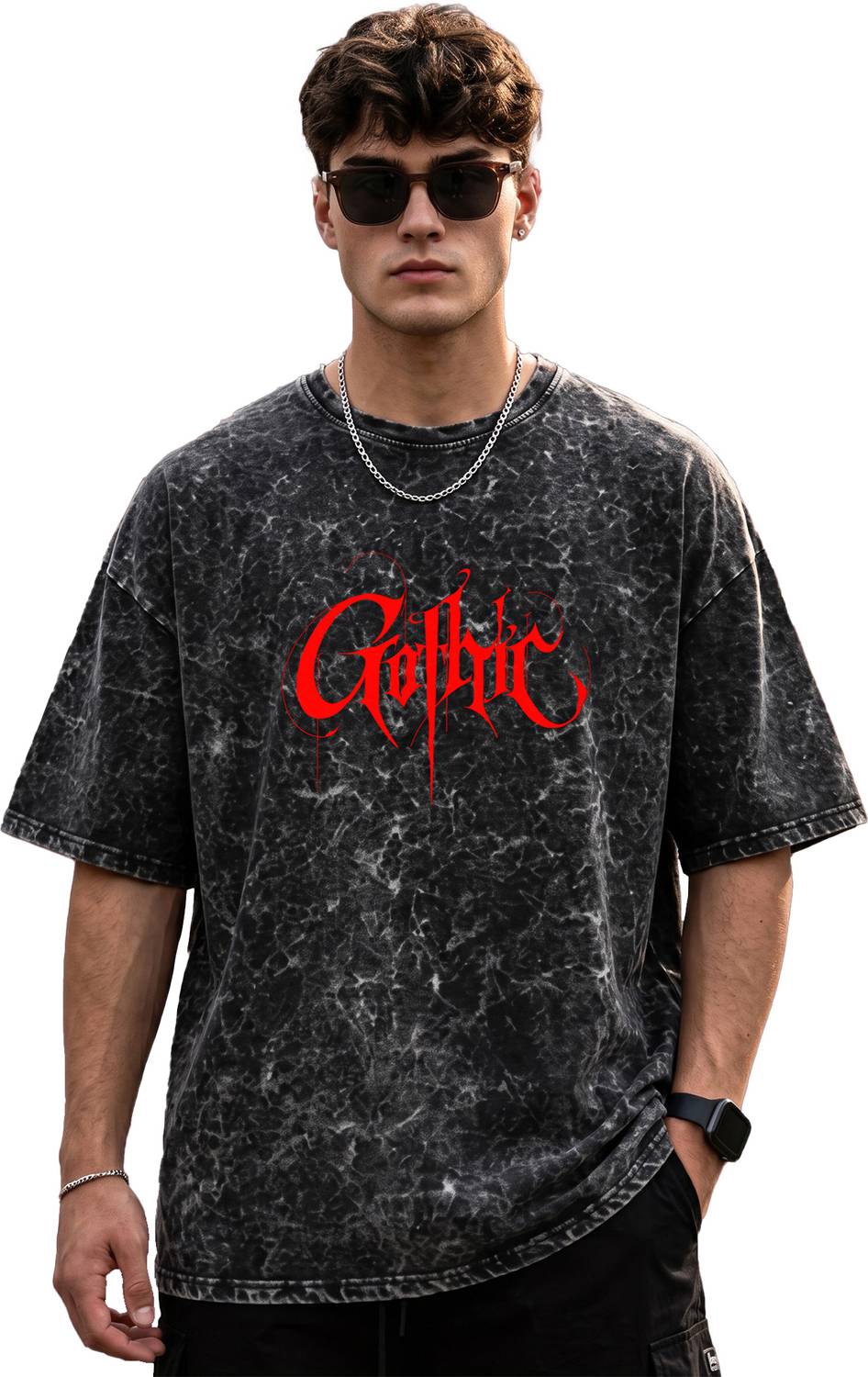 Artory Men Black Crew Neck Printed T-Shirt - Image 4