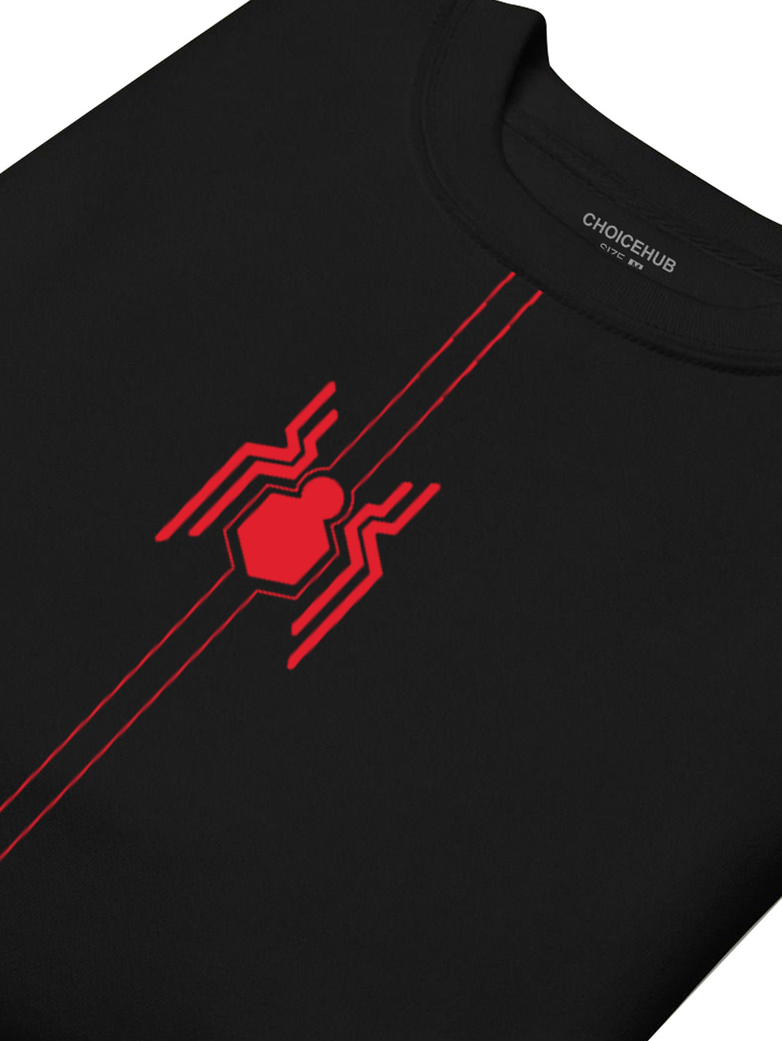 Image of choicehub Printed Men Round Neck Black T-Shirt