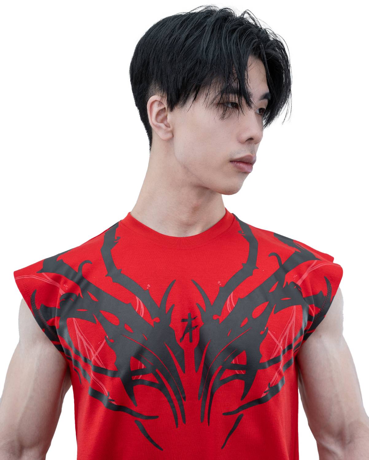 Athflex Men Red Round Neck Printed T-Shirt - Image 4