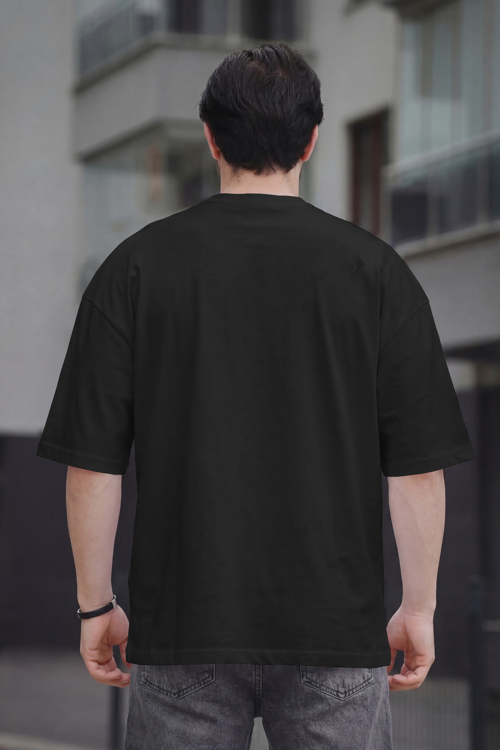 Image of FEEL TRACK Solid Men Round Neck Black T-Shirt