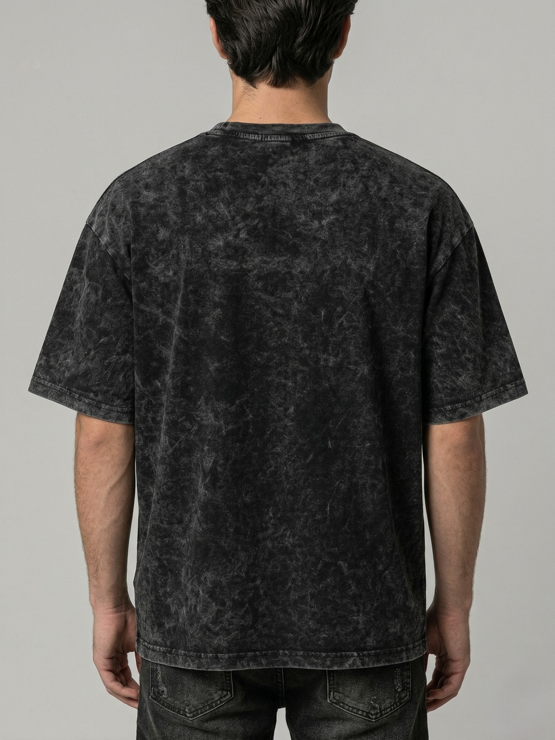 Image of SKRATS Printed Men Round Neck Black T-Shirt