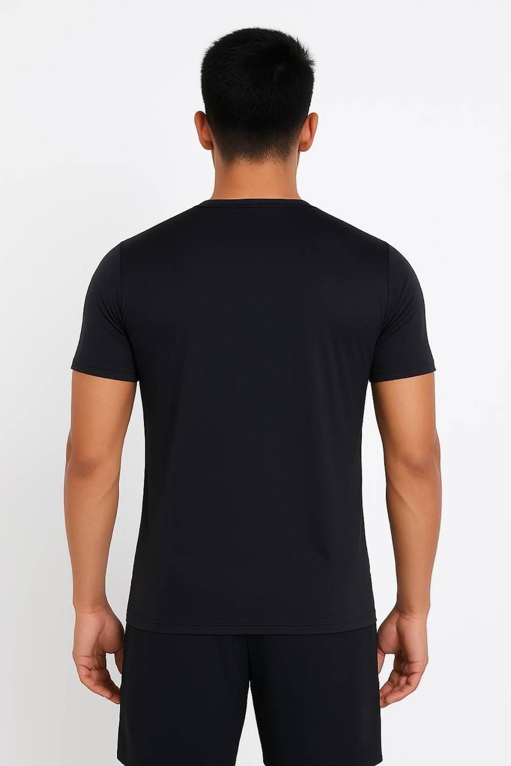SwiftStyle Men Round Neck Black T-Shirt Pack of 2 - Image 3