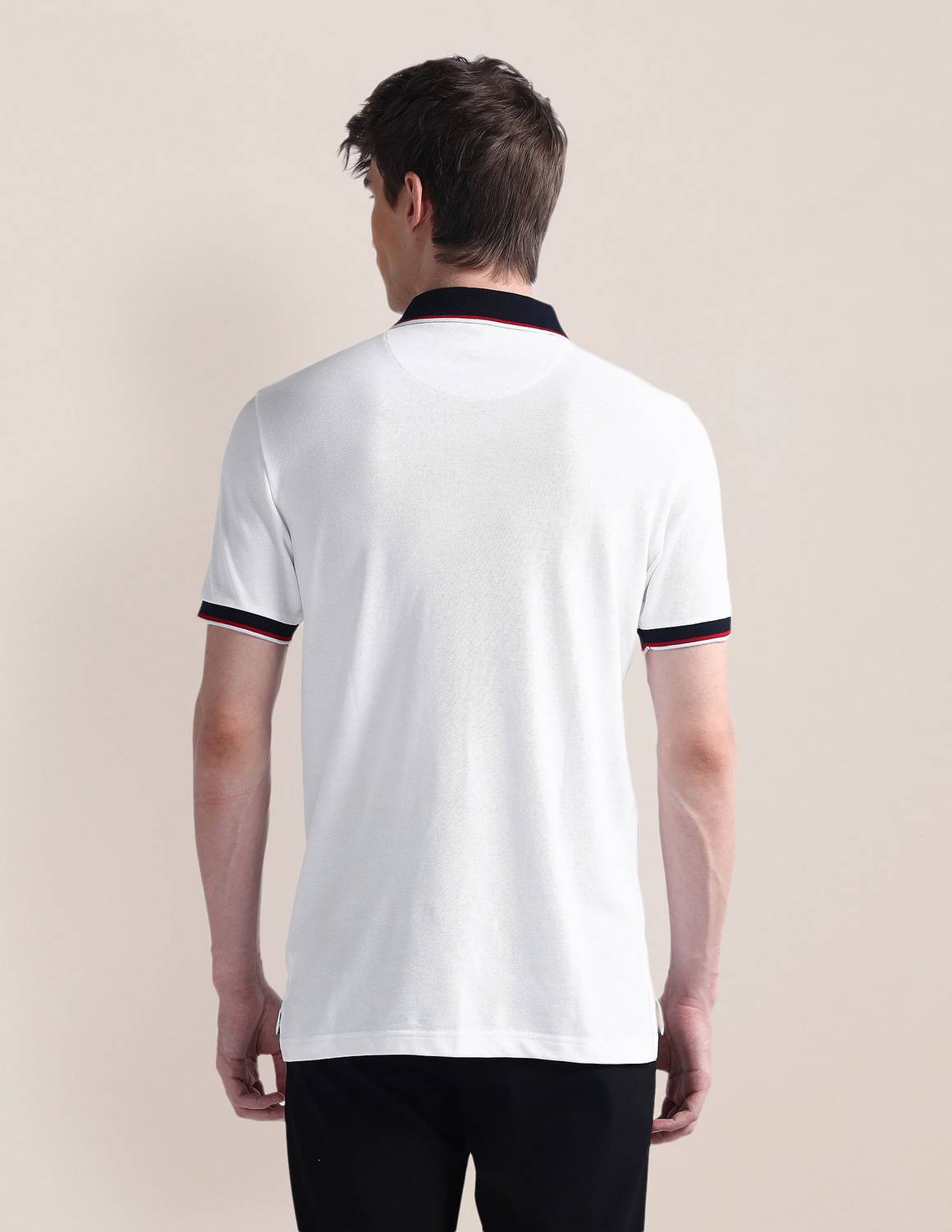 U.S. POLO ASSN. Solid Men Polo Neck White T-Shirt - Image 5