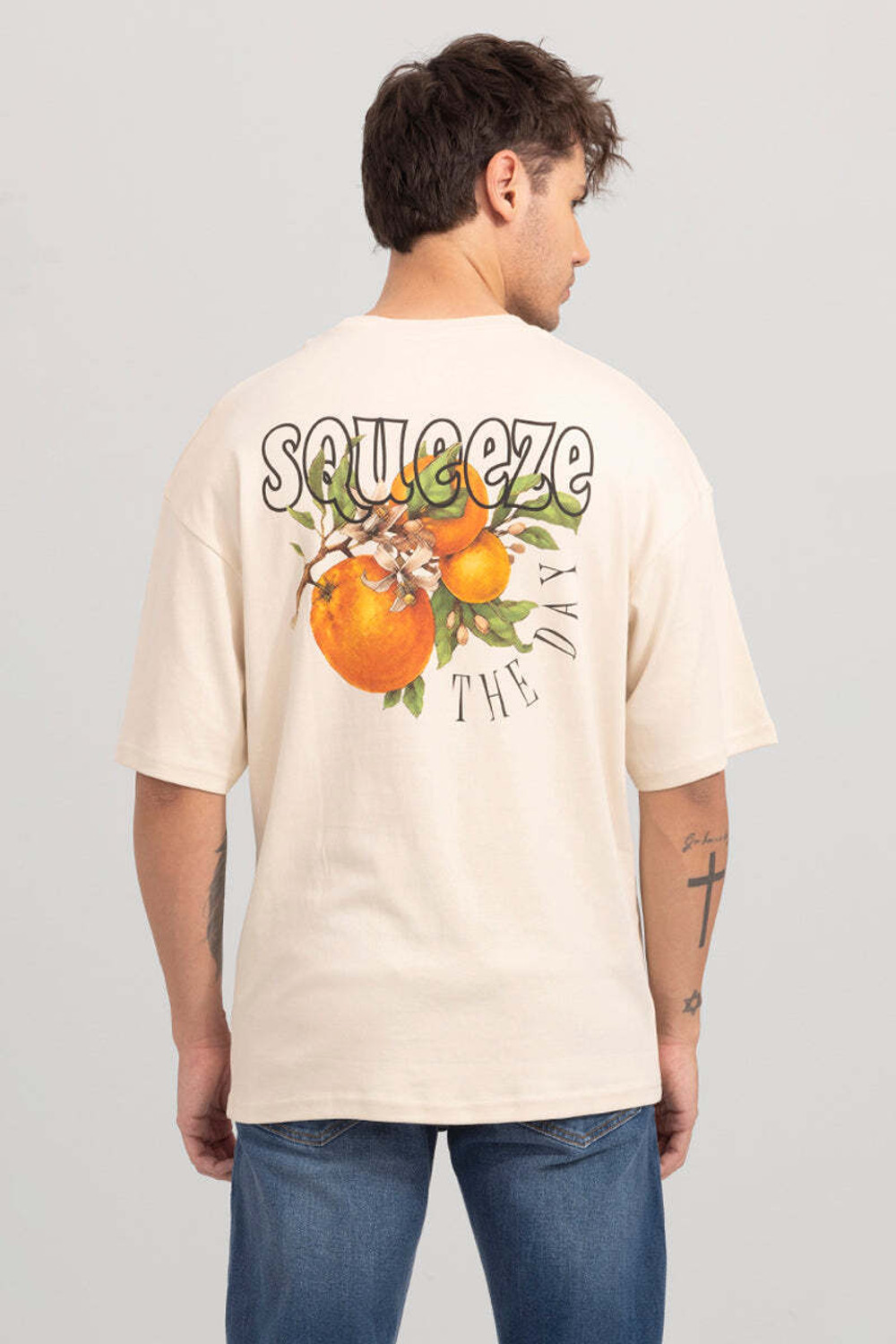 Image of HELL BOUND Typography Men Round Neck Multicolor T-Shirt