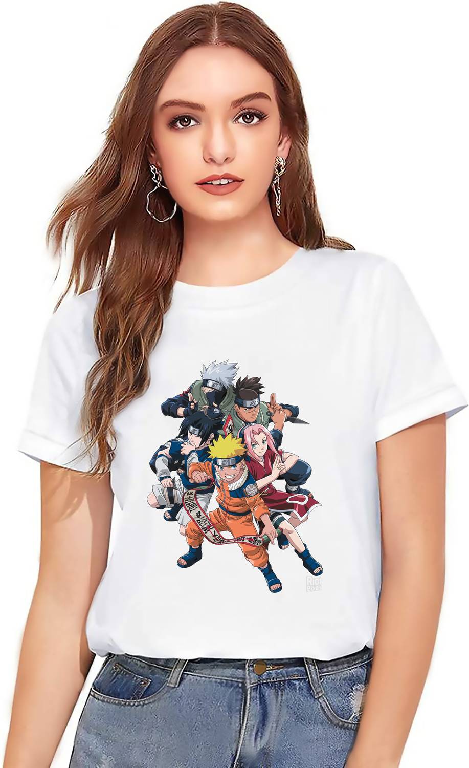 BalSo Printed Women Round Neck White T-Shirt