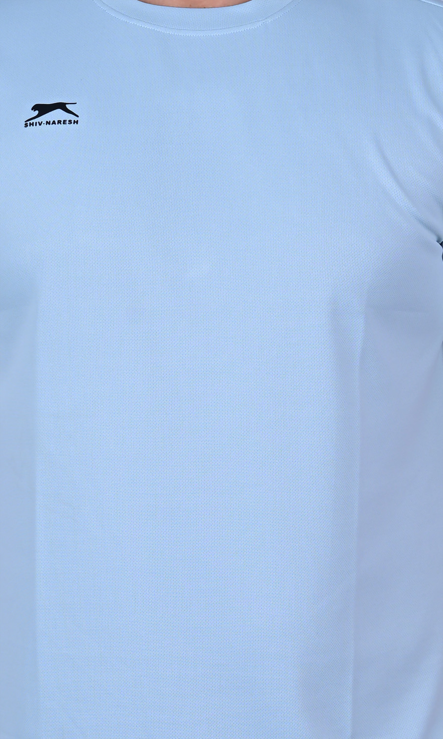 Image of Shiv Naresh Solid Men Round Neck Grey T-Shirt