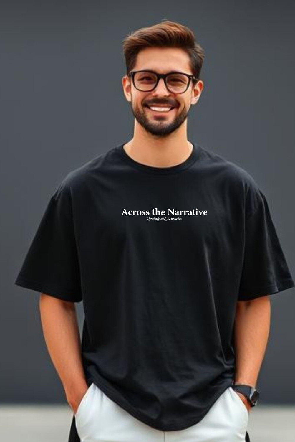 Image of UrGear Printed Men Round Neck Black T-Shirt