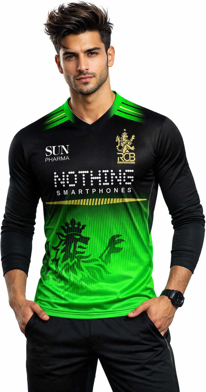 Image of ROCKINRETAILZ Printed Men V Neck Green T-Shirt