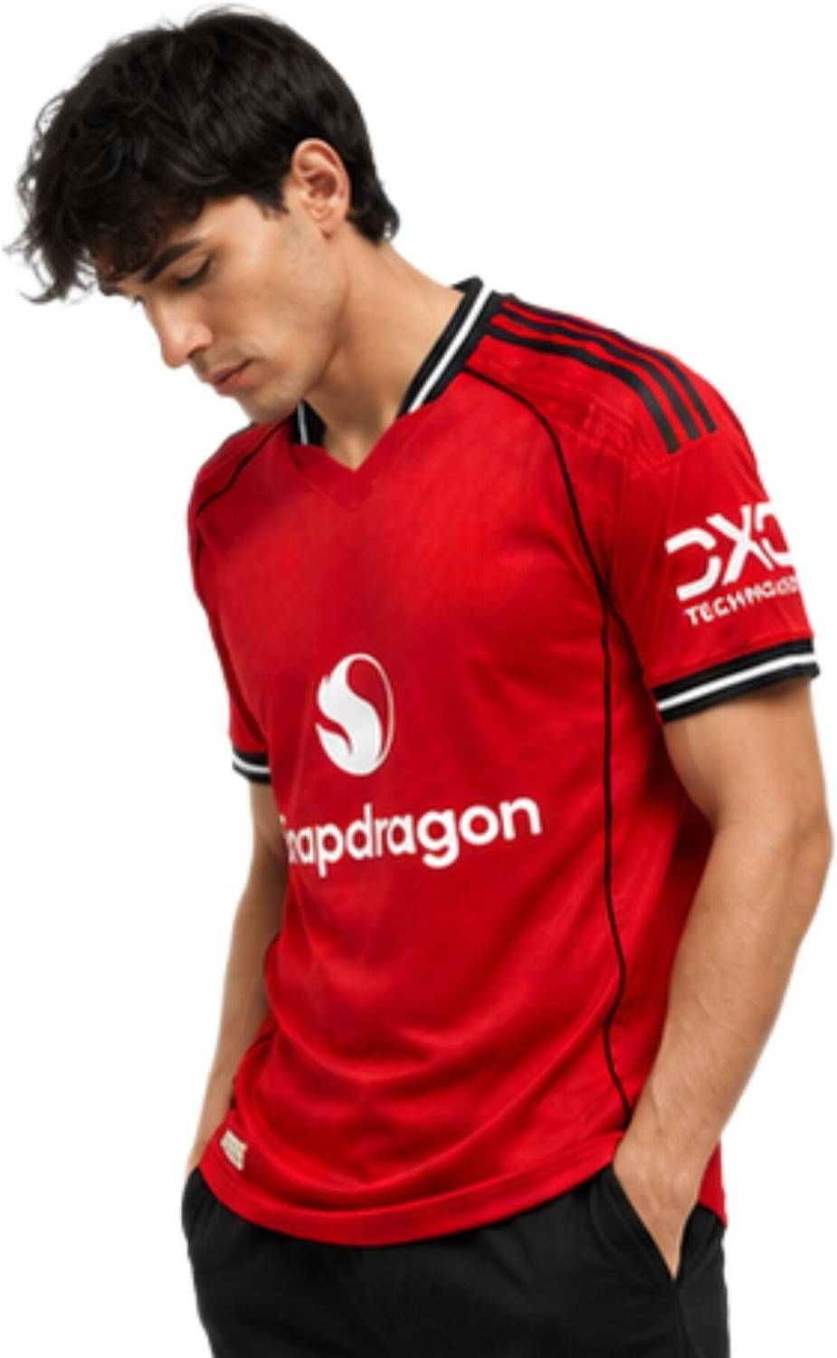 Teeglee Men V Neck Red T-Shirt