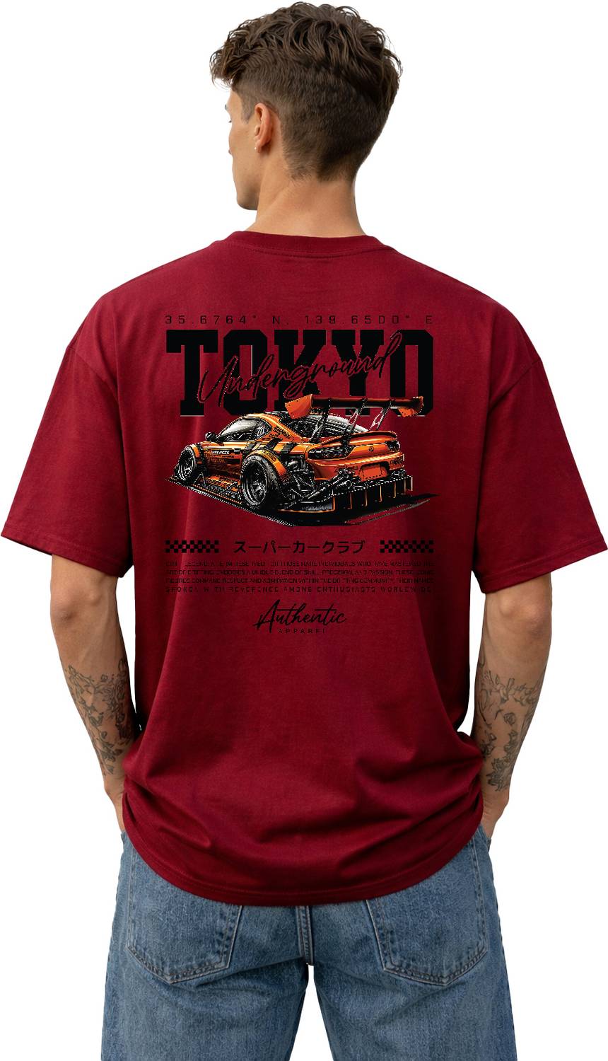 Absolute Defense Printed Men Round Neck Maroon T-Shirt