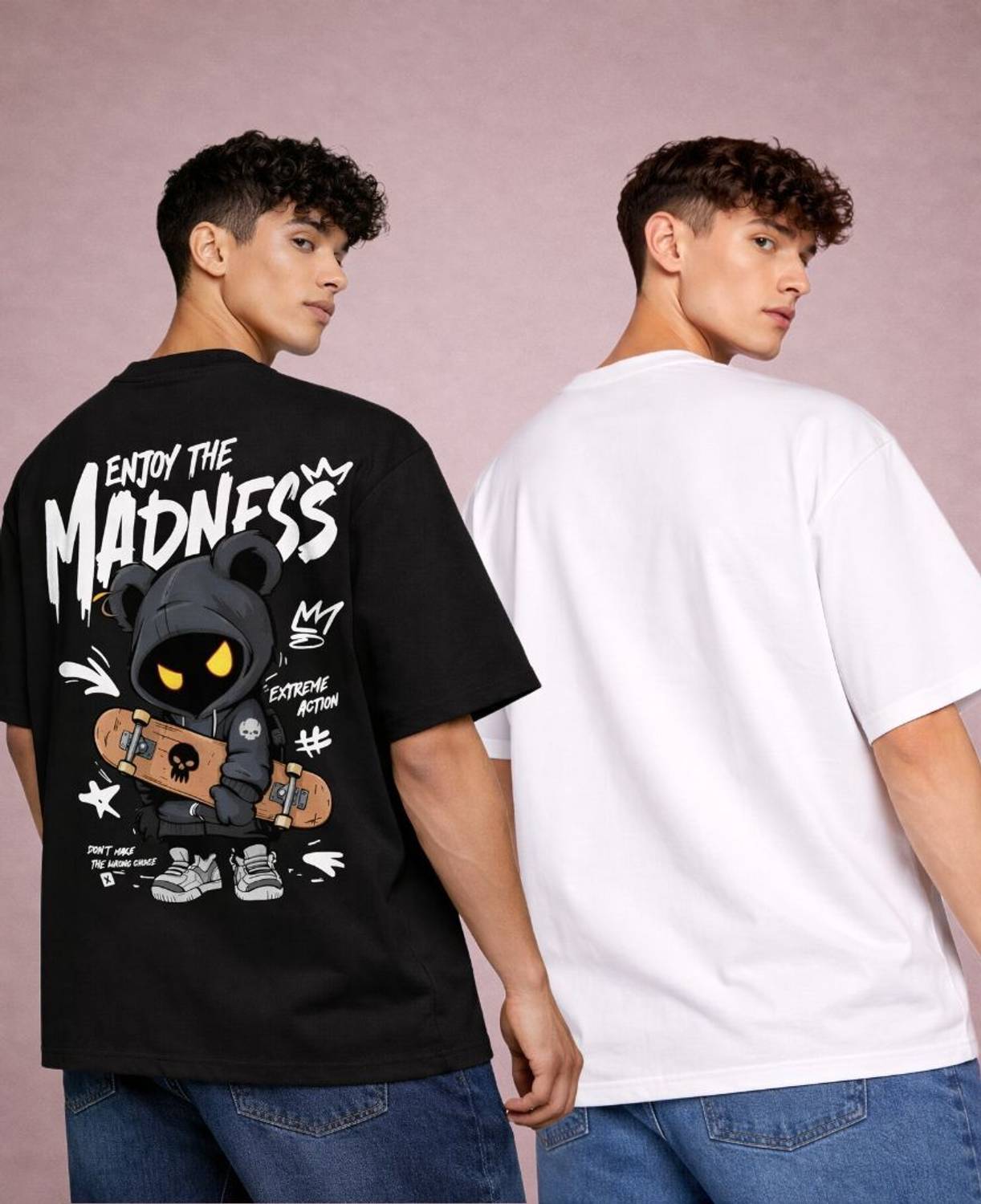 Mexmy Typography Black T-Shirt Pack of 2 - Image 2