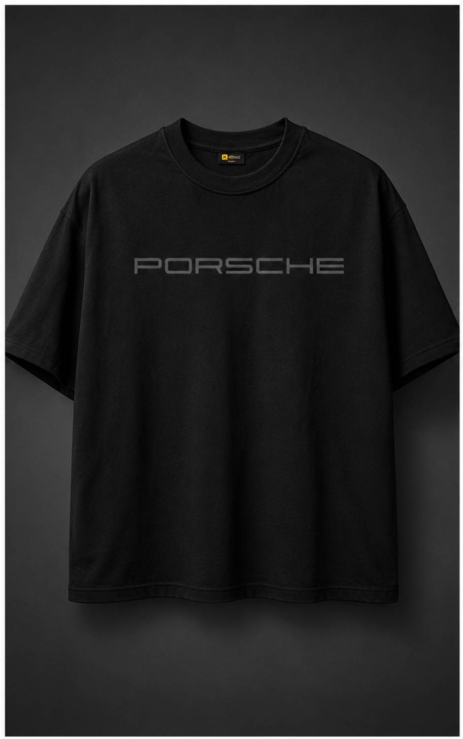 porchetv Black Men's Round Neck T-Shirt - Image 1