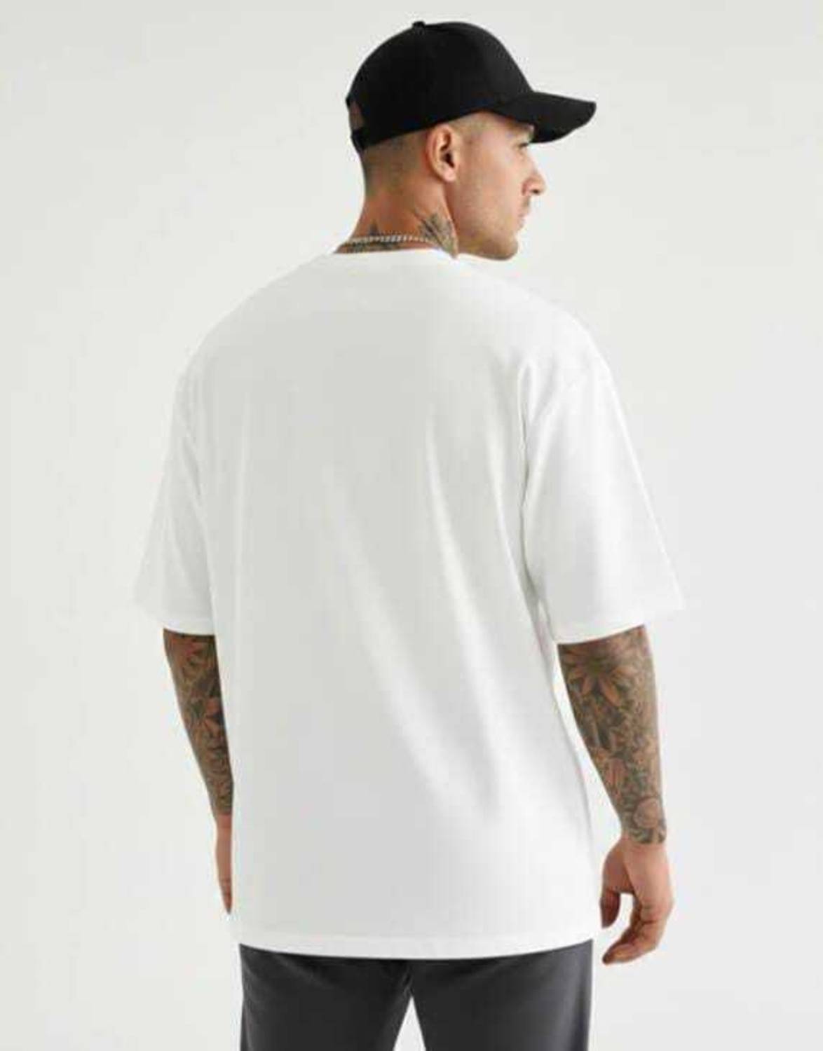 ROOOH Men White Round Neck Printed T-Shirt - Image 2