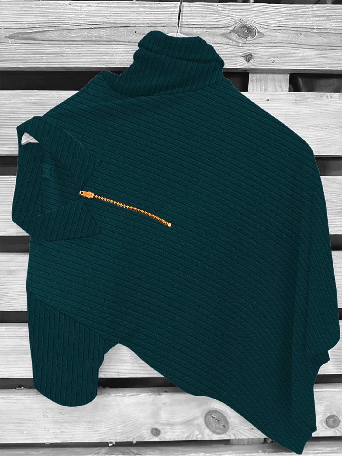 KAJARU Men Self Design Polo Neck Polyester Dark Green T-Shirt
