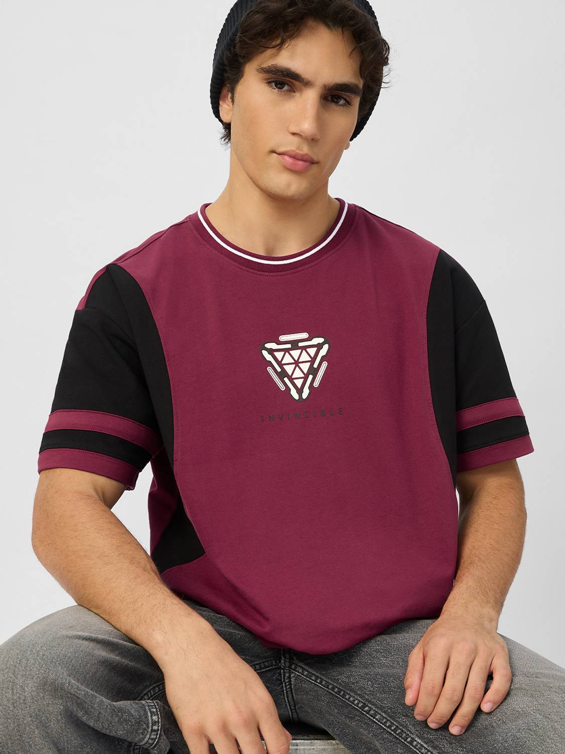 The Souled Store Maroon T-Shirt