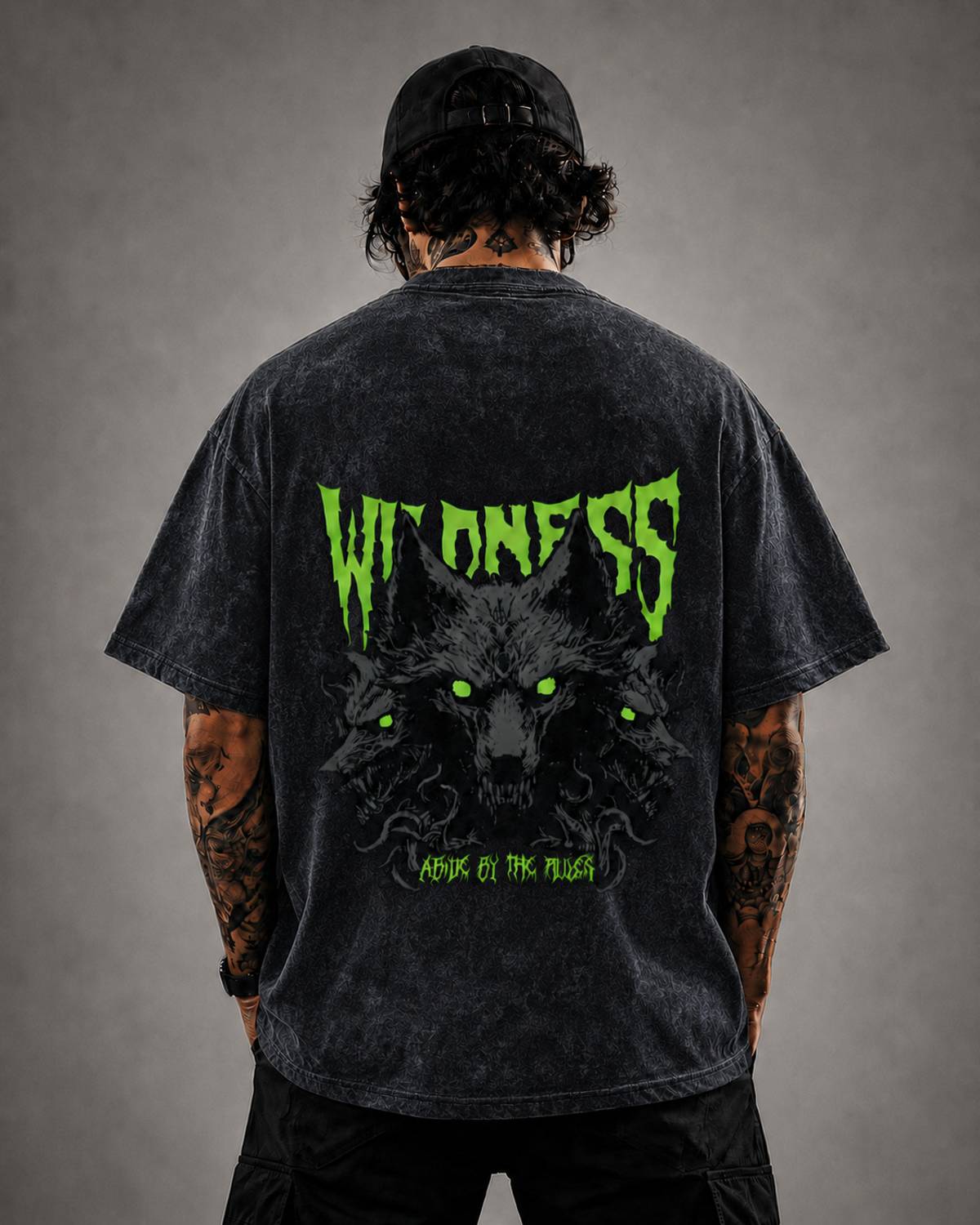 Woops Men Black Round Neck Printed T-Shirt - Image 1