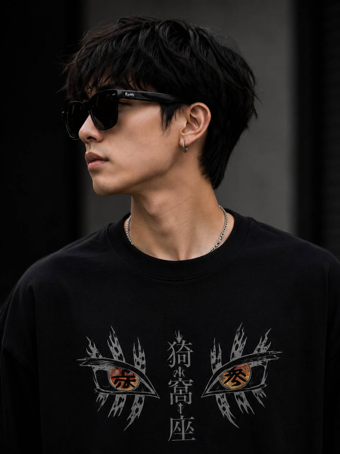 VIGON Printed Men Round Neck Black T-Shirt - Image 4