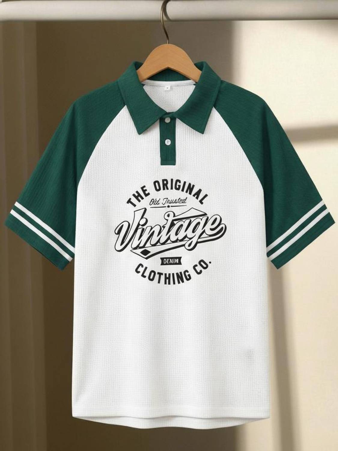 Try Colorblock Men Polo Neck T-Shirt Dark Green - Image 1