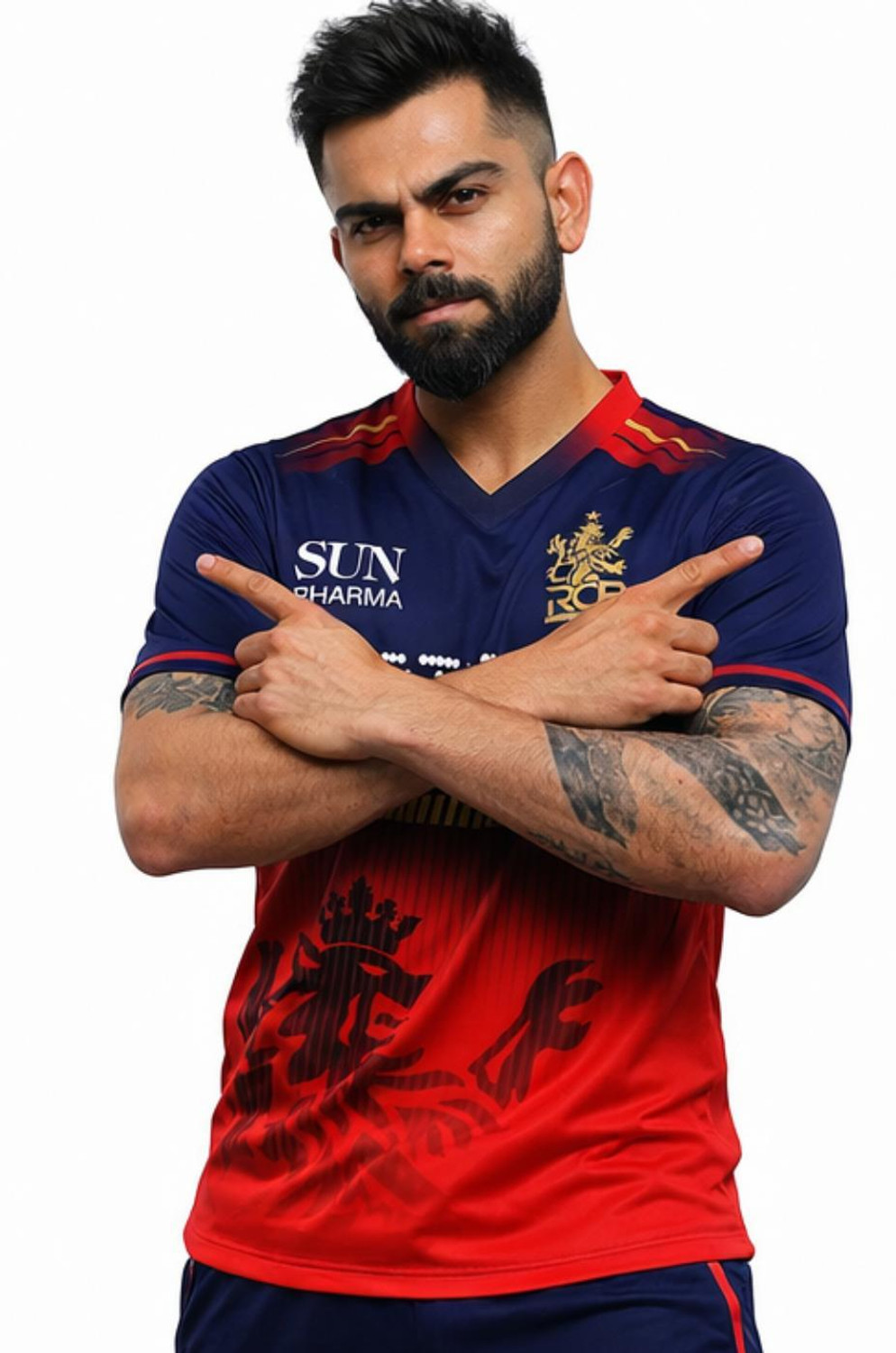 Image of Teeglee Printed Men V Neck Red T-Shirt