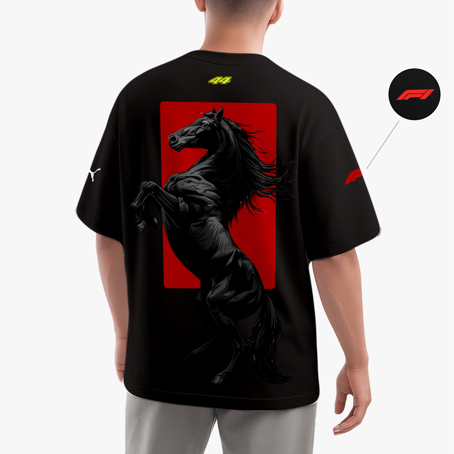 Image of RA Garments Graphic Print Men Round Neck Black T-Shirt