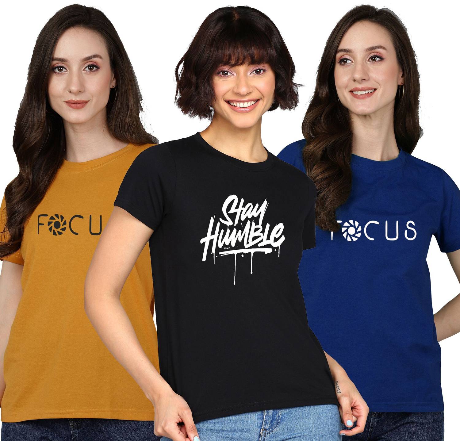 Adyavastram Graphic Print Women Round Neck Multicolor T-Shirt
