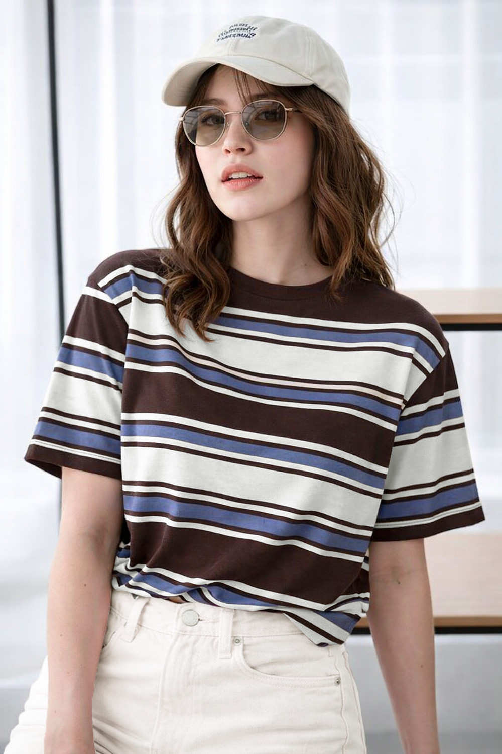 Image of THE DRY STATE Printed Women Round Neck Multicolor T-Shirt