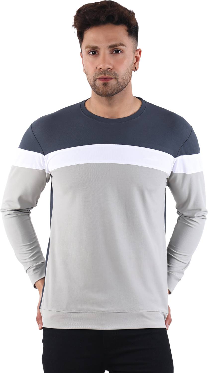 BADOS Colorblock Men Round Neck Multicolor T-Shirt