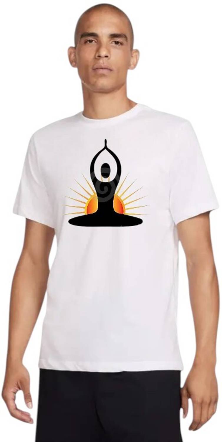 Attirea Typography Men Round Neck White T-Shirt