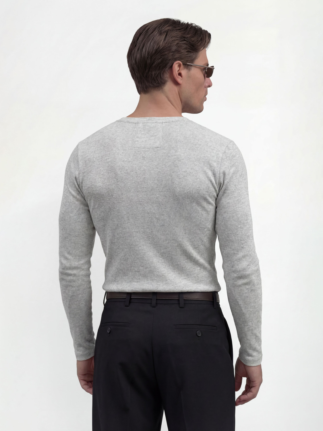 Image of FUGAZEE Solid Men Henley Neck Grey T-Shirt