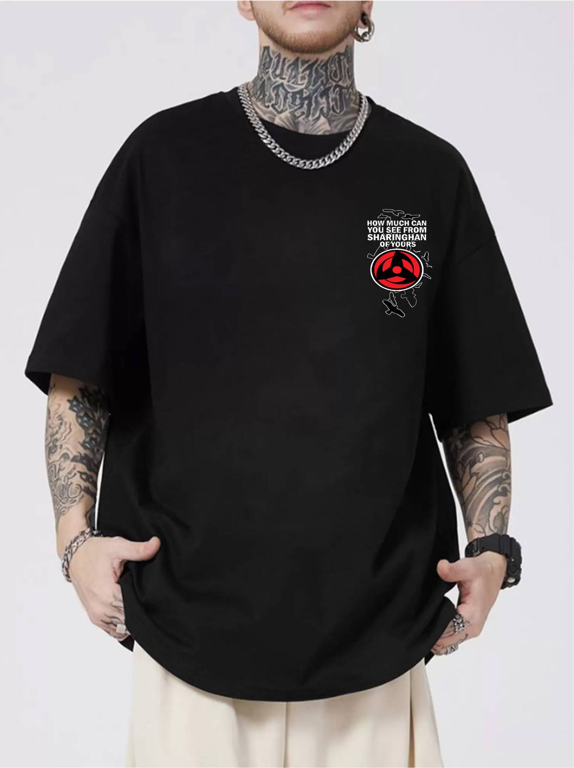 ZENTIK Men Black Round Neck Printed T-Shirt - Image 2