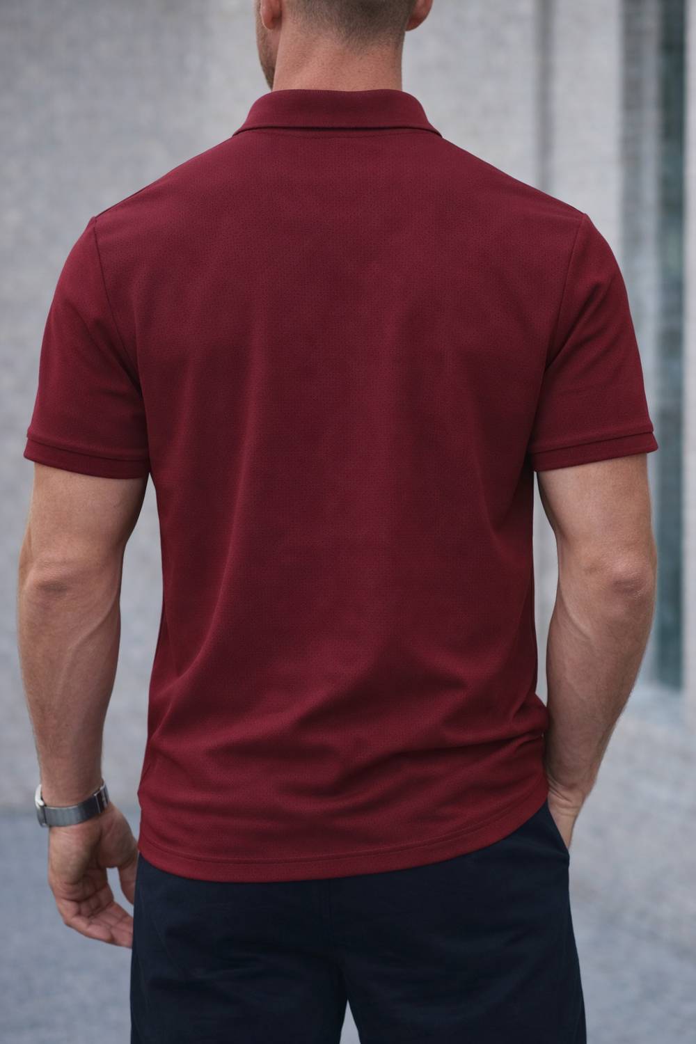 METRONAUT Men Maroon Round Neck T-Shirt - Image 4