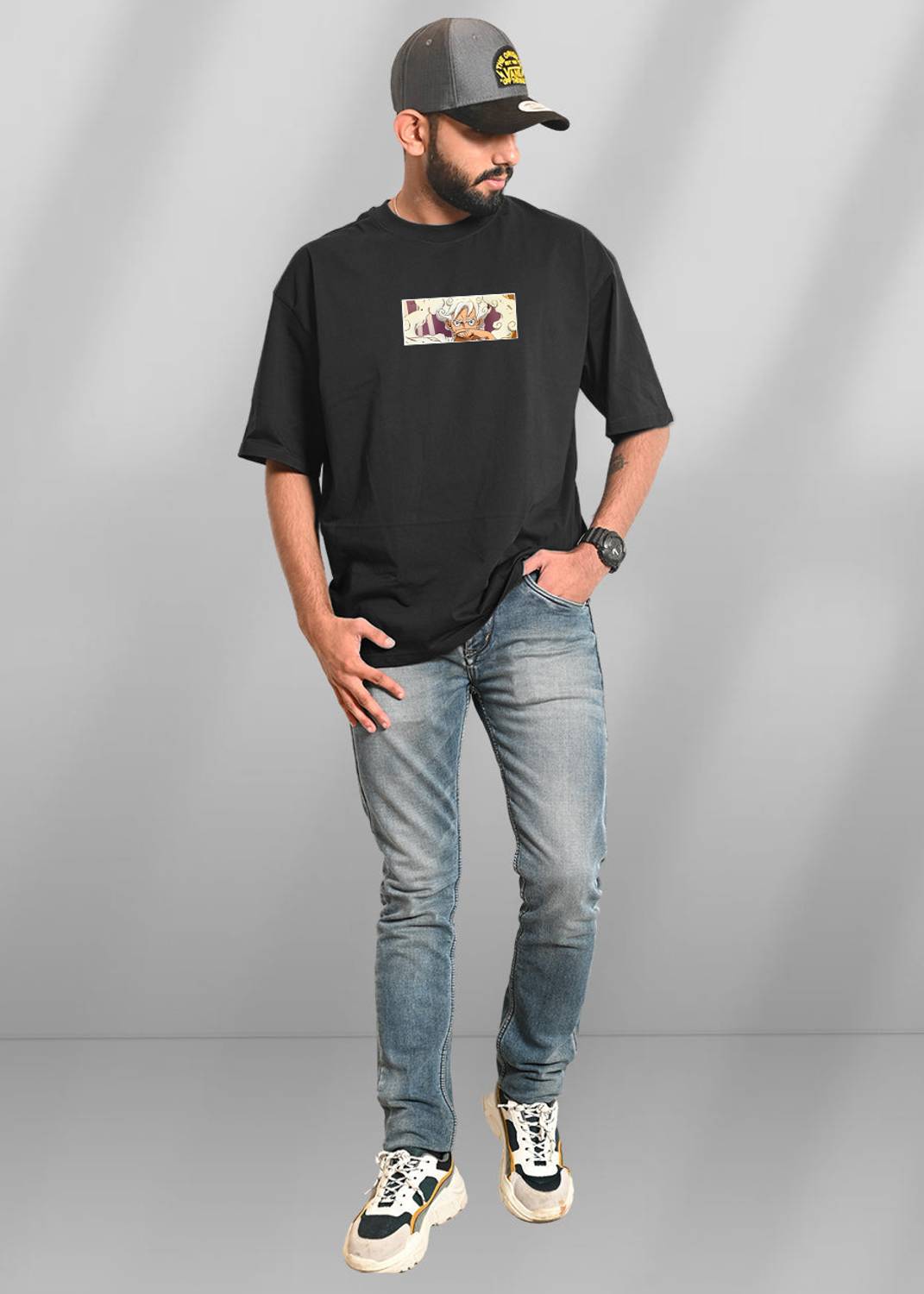 Devilson Men Black Round Neck Printed T-Shirt - Image 3
