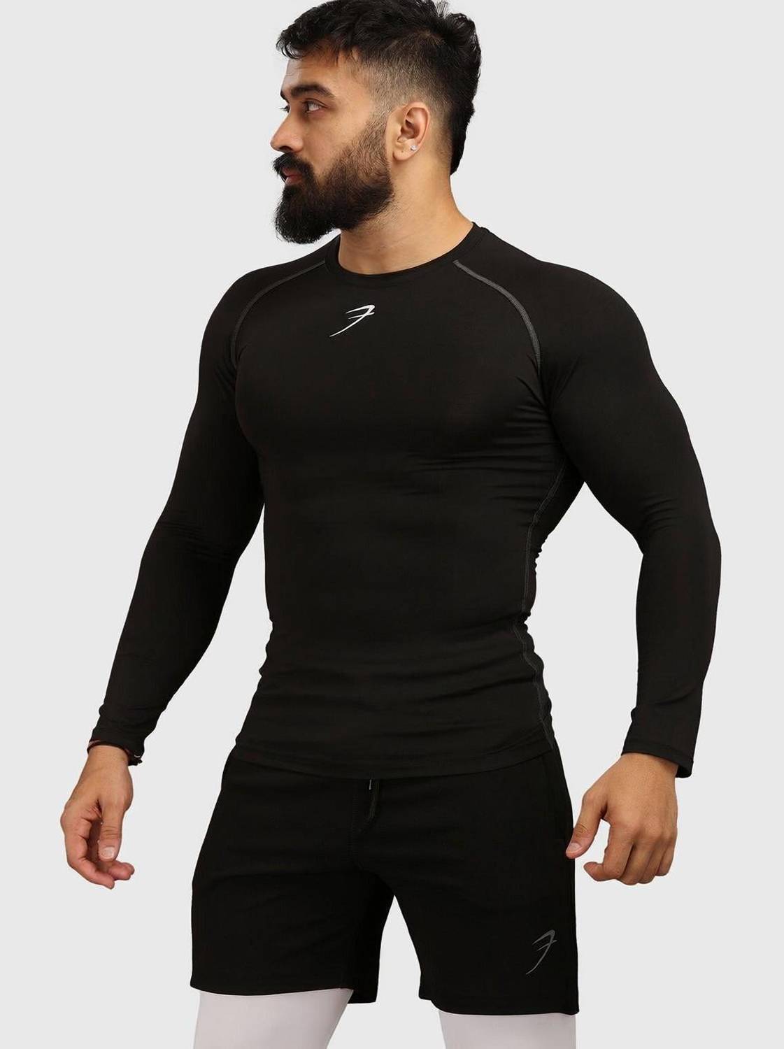 FuaarK Solid Men Round Neck Black T-Shirt