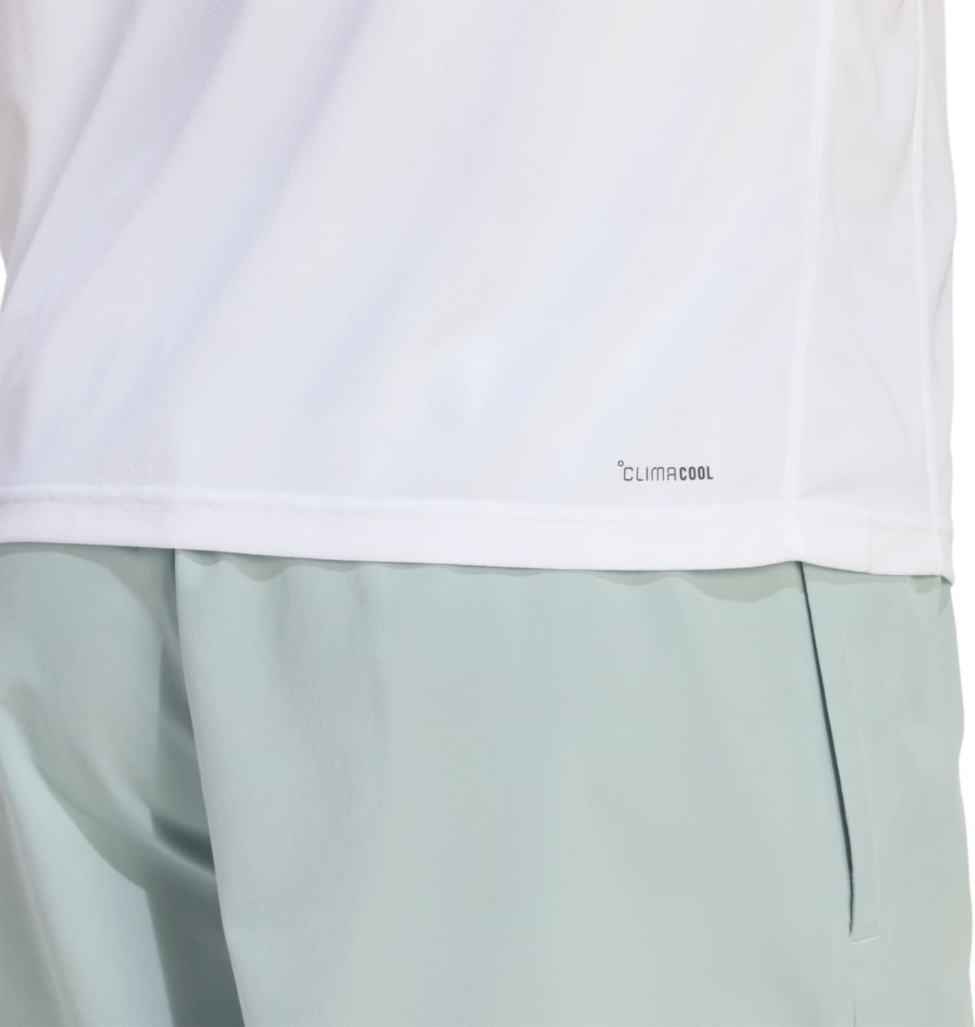 Image of ADIDAS Men Printed Polo Neck Polyester White T-Shirt