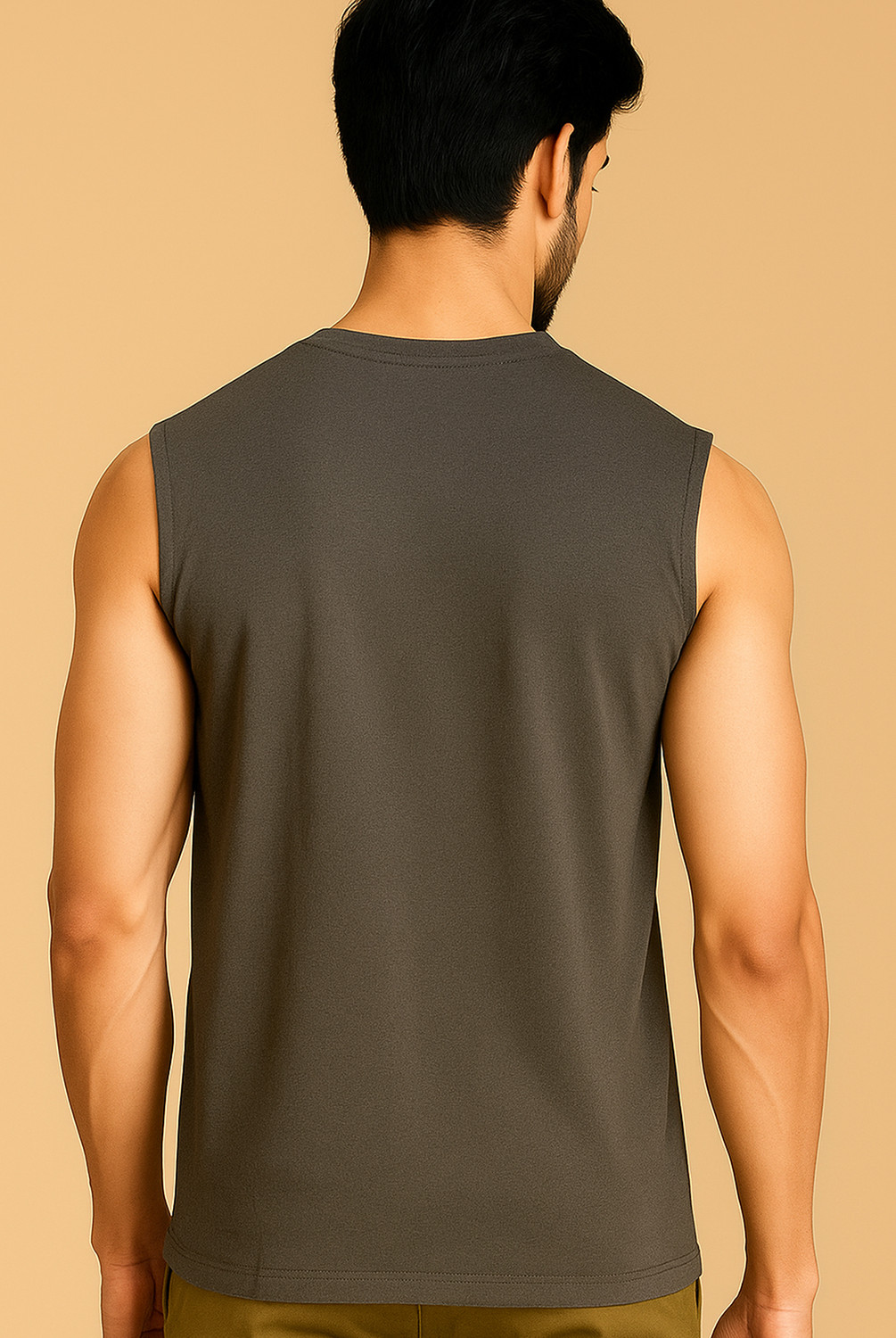 Image of Jangoboy Solid Men Round Neck Grey, Red T-Shirt